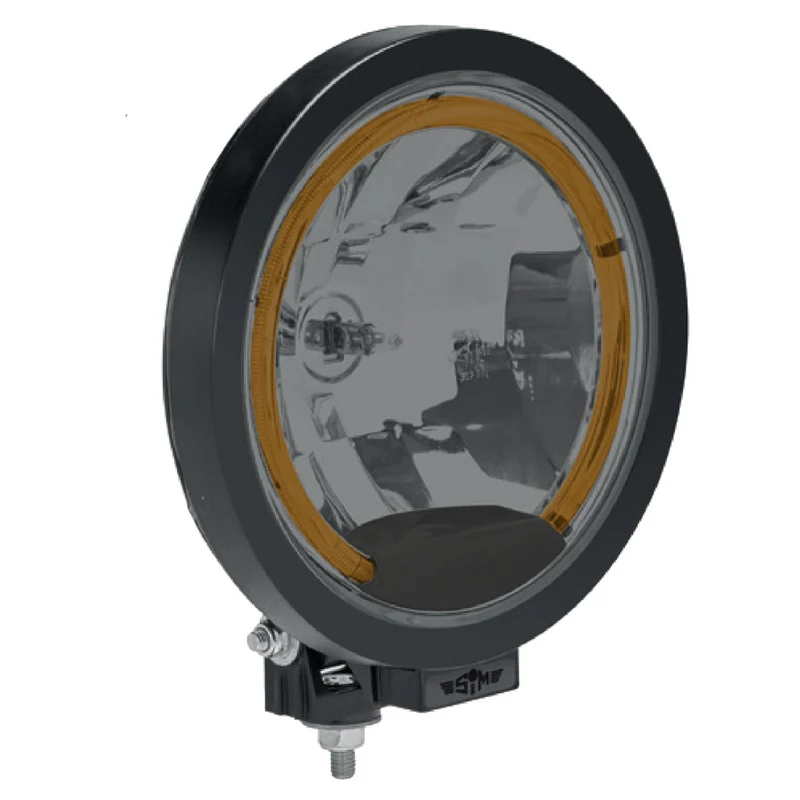 SIM 3227 Rund extraljuslampa med LED-halo / 9" svart utgåva