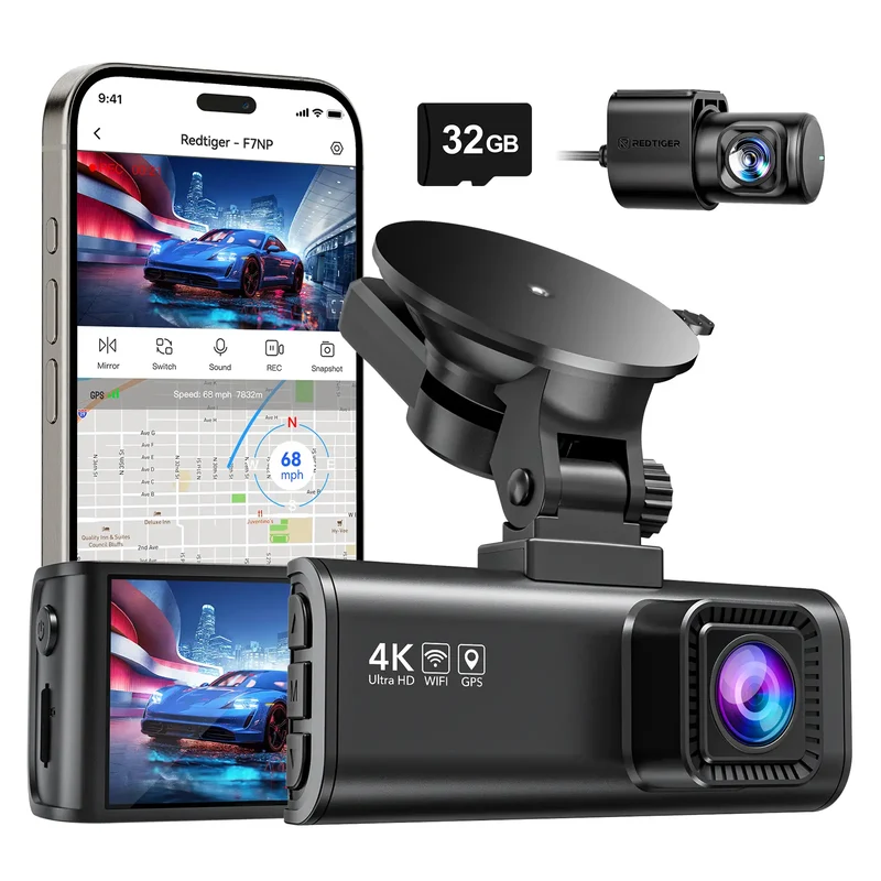 Redtiger F7NP 2-CH 4K Front Rear Dash Cam