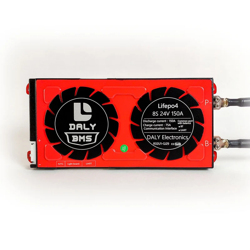 LiFePO4 Smart BMS 8S 150A (24V) med BT