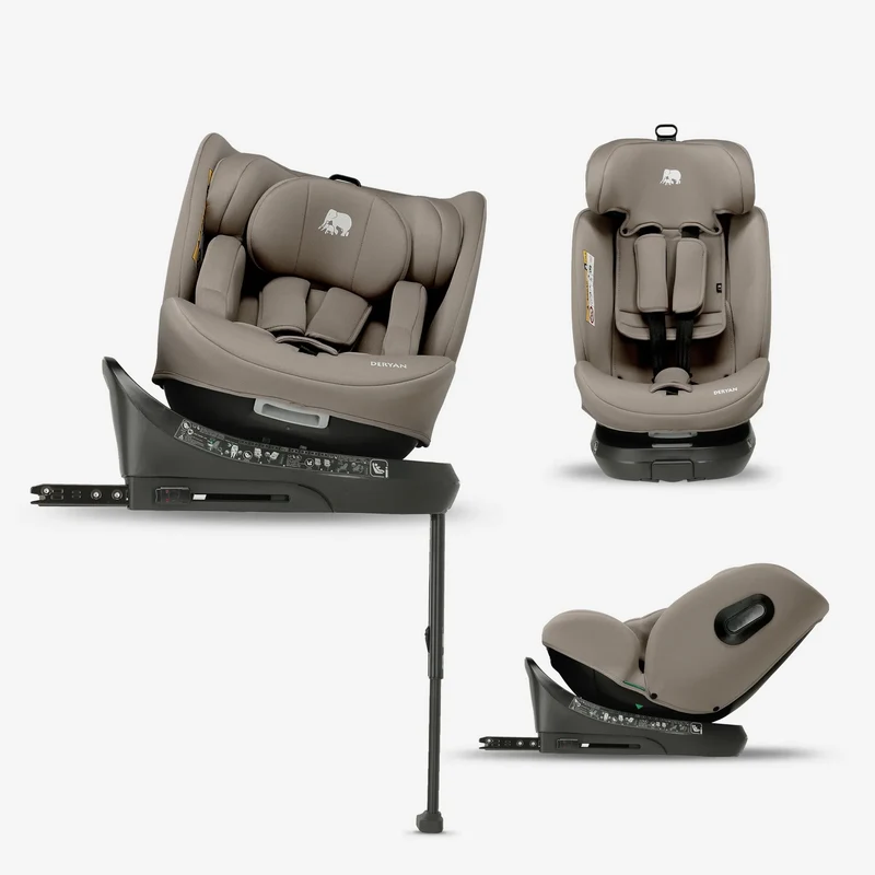 Carly Luxe i-Size bilbarnstol 0–36 kg Isofix 360° – Truffle Nougat