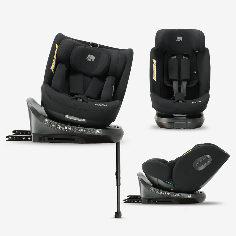 Carly Luxe i-Size bilbarnstol 0–36 kg Isofix 360° – Svart