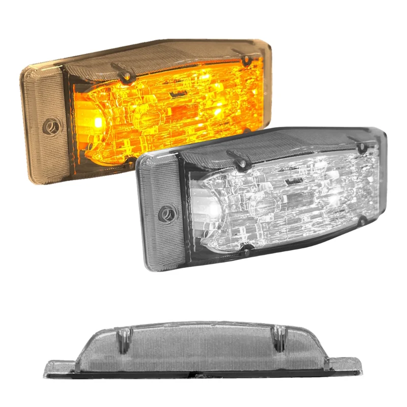 Slimline LED-lampa med dubbel brännare / Tvåfärgad med klar lins