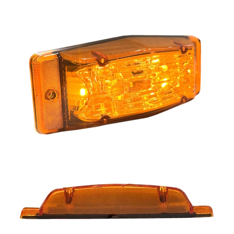 Slimline LED-lampa med dubbel brännare och bärnstensfärgad lins