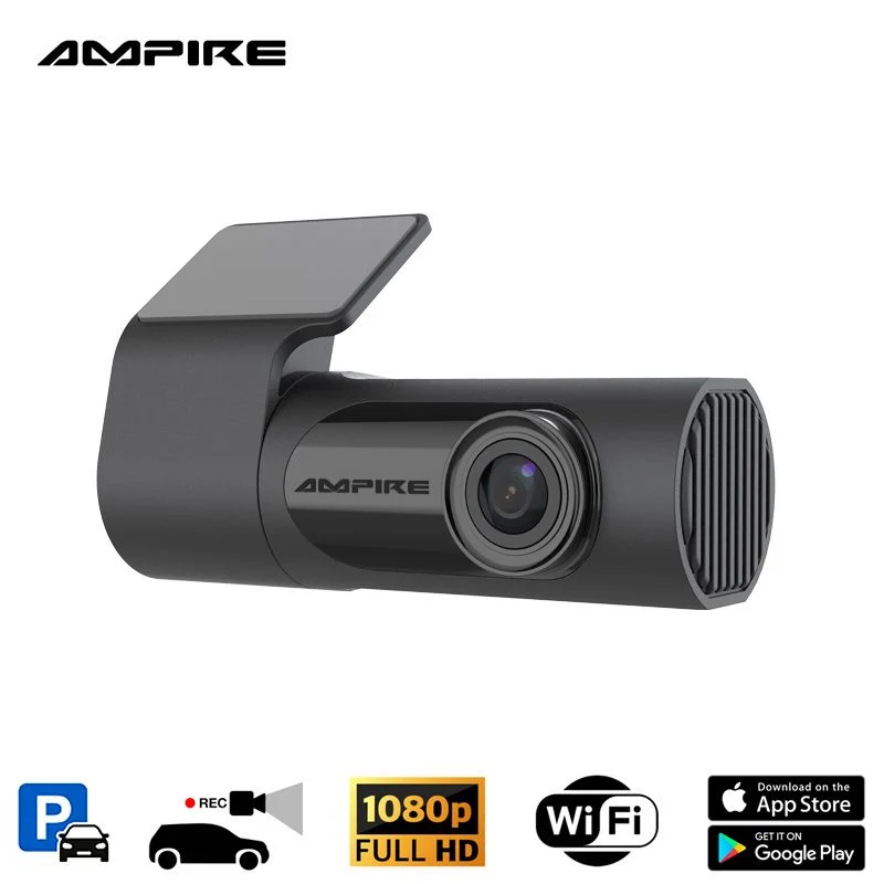 AMPIRE dual dashcam, 2K frontkamera och AHD bakkamera, WLAN och GPS 48433