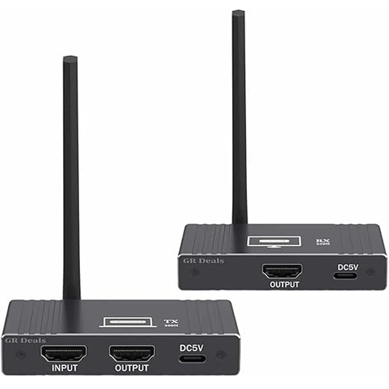 NÖRDIC 1080P Full HD HDMI Trådlös 180m Förlängare TX till RX Loop Out WiFi 5.8G