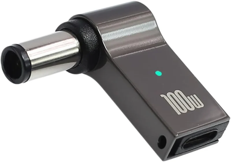 NÖRDIC USB-C till Laptopladdningsadapter, USB-C till DC-kontakt, 100W PD, DC 7,4×5,0mm för HP