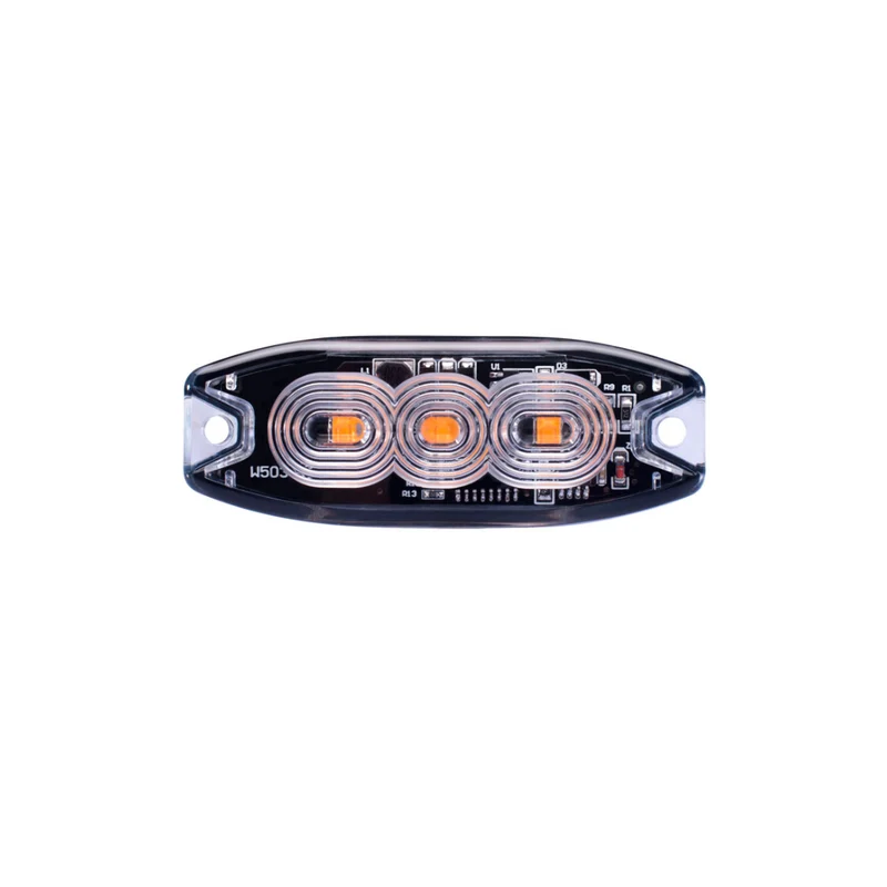 Slimline Hazard Varning Blixtljus / 3 LED / Amber