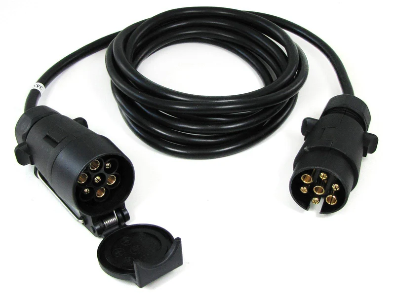 12v 7-stifts släpkabel Plugg till uttag 5m