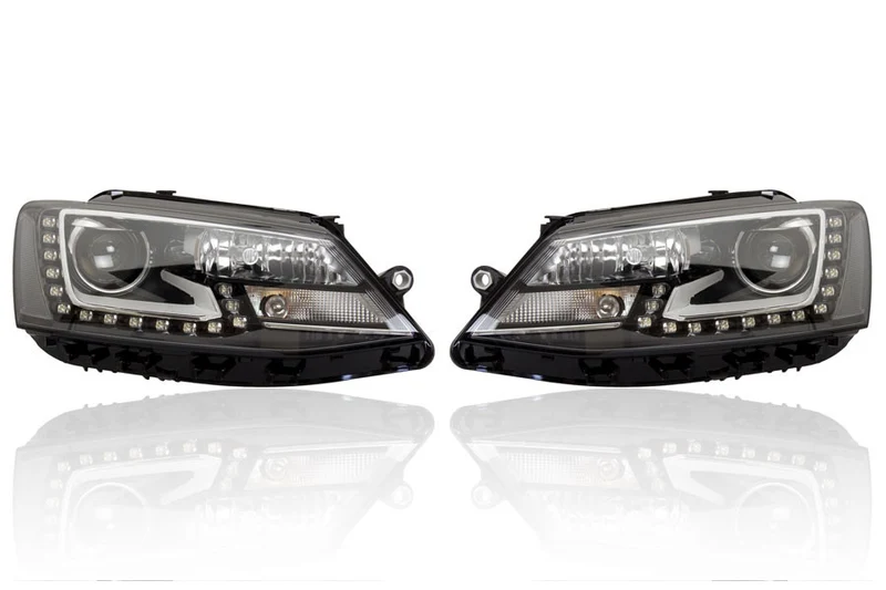 Bi-xenon headlights incl. auto leveling control LED DRL for VW Jetta 5C
