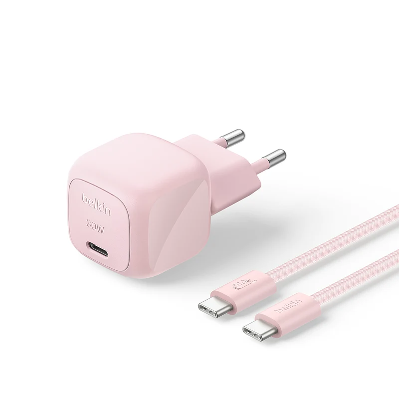 Belkin BoostCharge 30W USB-C Wall Charger 2m - Blush
