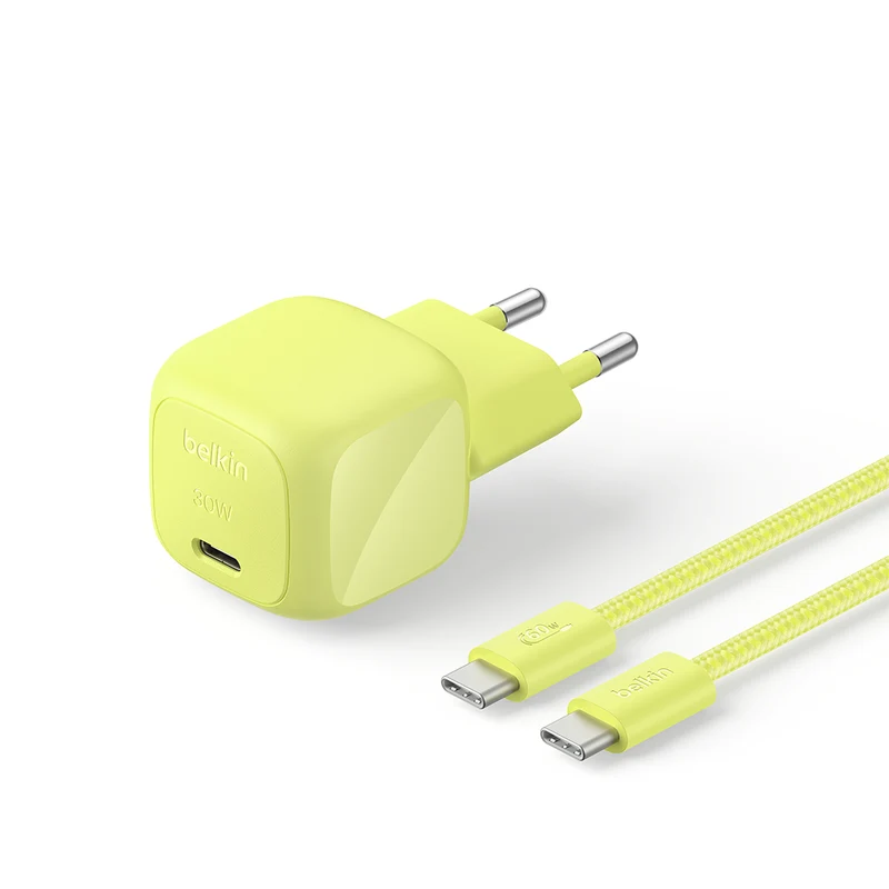 Belkin BoostCharge 30W USB-C Wall Charger 2m - Citrus