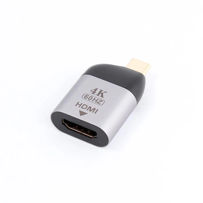 NÖRDIC USBC till HDMI2.0 adapter 4K 60Hz stöd för HDCP1.4 och 2.2 space grey aluminium
