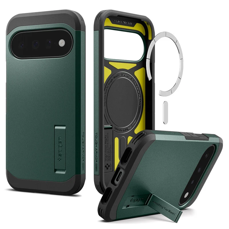 Spigen Google Pixel 11 Tough Armor (MagFit) Case (Abyss Green)