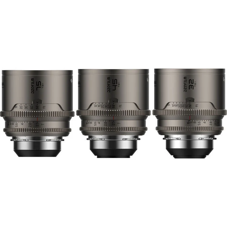 DZOFilm Arcana Anamorphic Prime 3-Lens Kit (ARRI PL, Titanium - Metric)