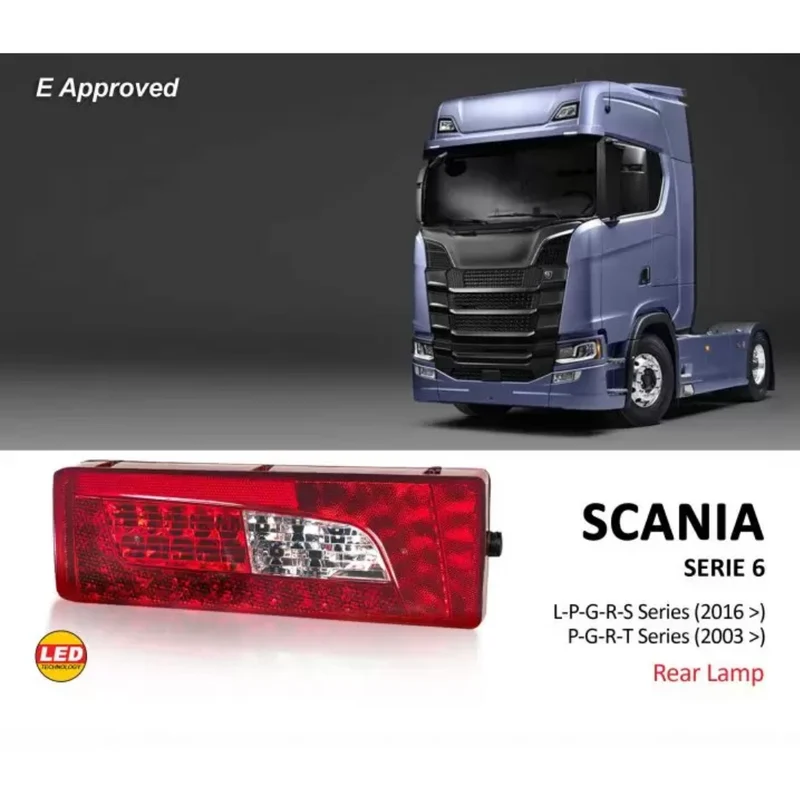 Bakre LED-baklykta till Scania 6-serien