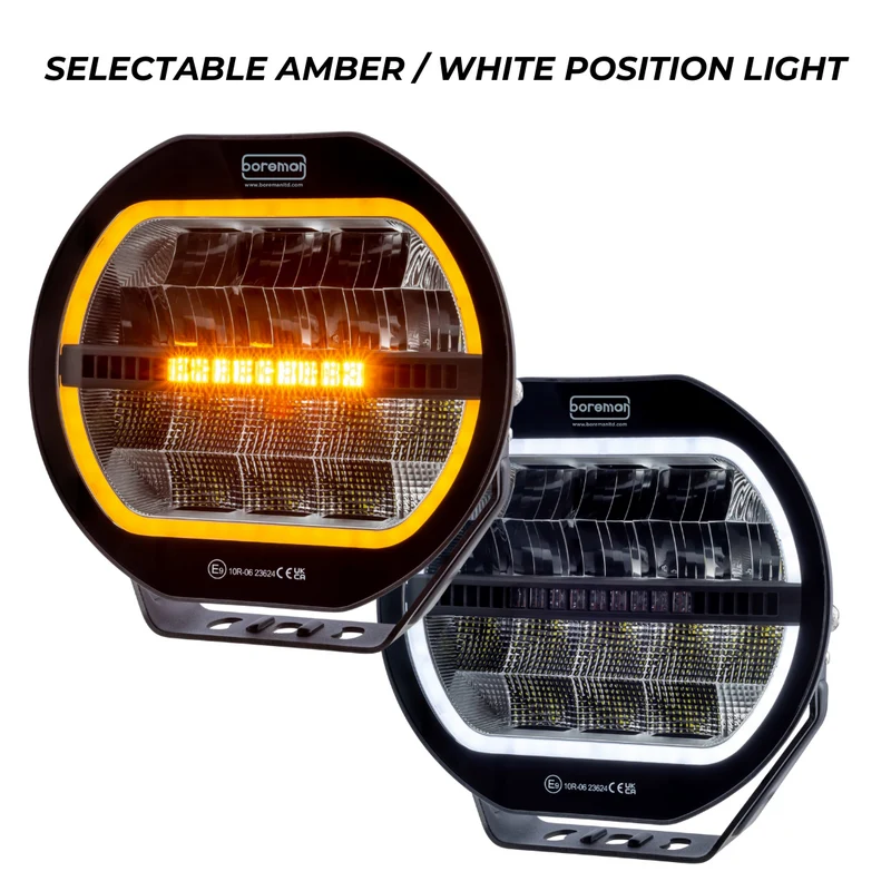 Boreman Halo LED-körlampa med blixtljus