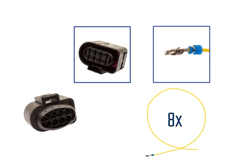 Repair kit connector 8 pin 8D0 973 734 socket housing for VW Audi Seat Skoda