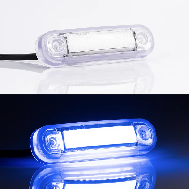 Neoneffekt LED-markeringsljus med transparent packning / blå