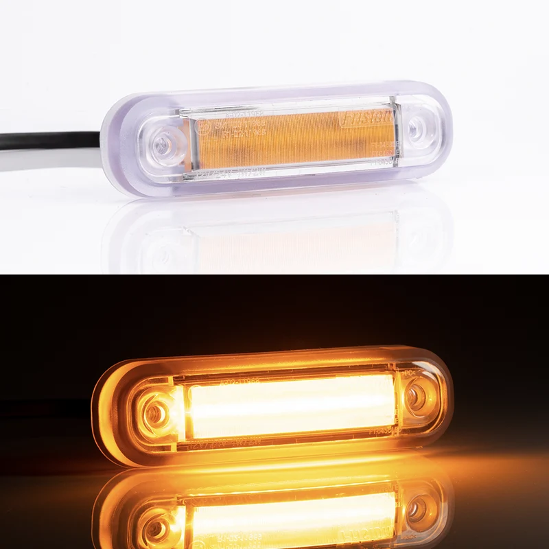 Neoneffekt LED-markeringsljus med transparent packning / bärnsten