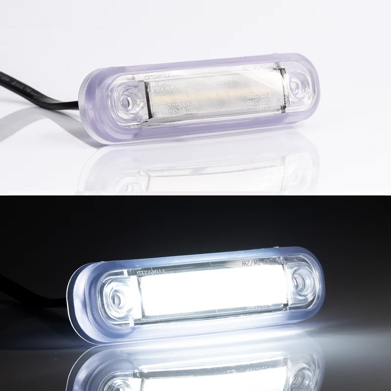 Neoneffekt LED-markeringsljus med transparent packning / vit