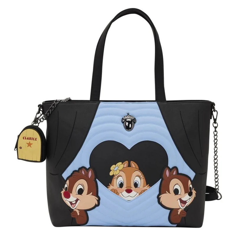 Loungefly Disney Chip 'n' Dale - Two Chips and A Miss Tote Bag with Coin Bag