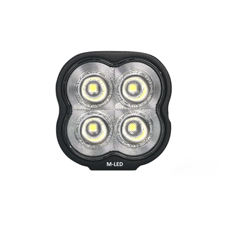 Fyrkantig LED-arbetslampa med rostfritt fäste / 20W