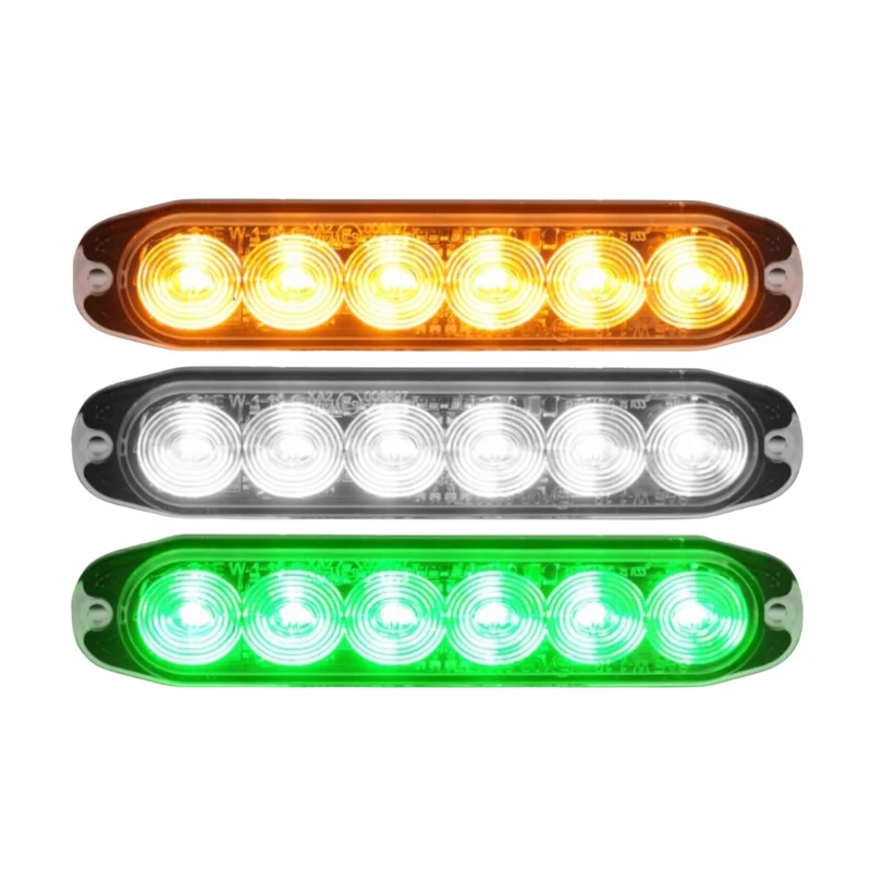 Combo LED Strobe Light / Grön, Vit & Amber