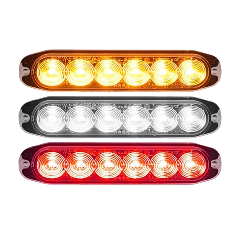 Combo LED Strobe Light / Röd, Vit & Amber