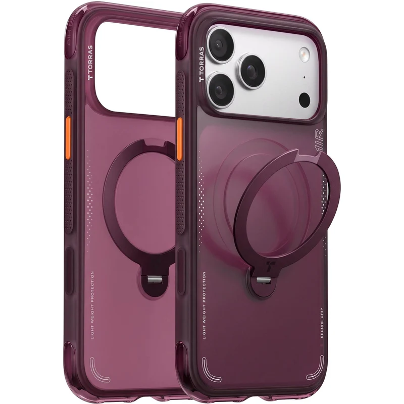 Torras Ostand Q3 Air Case for iPhone 18 Pro (Cosmic Purple)