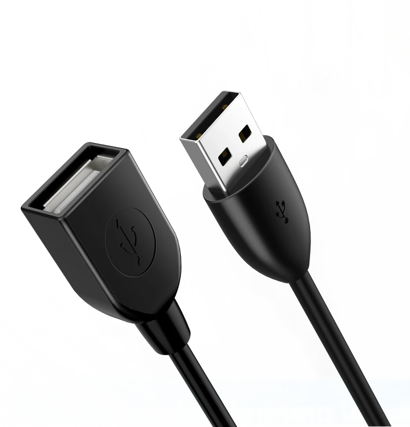 NÖRDIC USB 2.0 Förlängningskabel USB A hane till USB A hone 1m 480Mbps