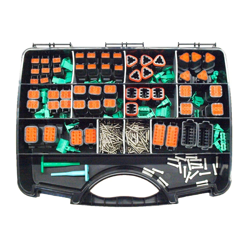 DEUTSCH DT-kontakter Assorted Box / 2 till 12-vägs / 380 stycken