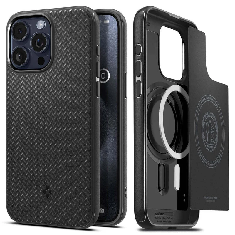 Spigen Apple iPhone 15 Pro Max Mag Armor (MagFit) Case - Black