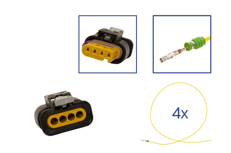 Repair kit connector 4 pin 4H0 973 704 C plug housing for VW Audi Seat Skoda