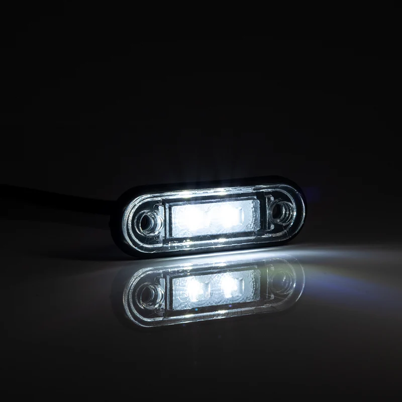 Infälld LED-markeringslampa i rött, vitt, bärnstensfärgat, blått och grönt