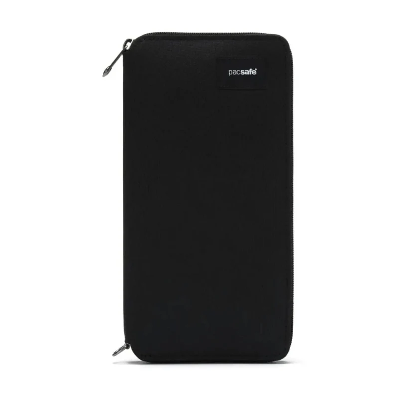 Pacsafe RFIDsafe RFID Blocking Mens Travel Wallet Recycled Polyester Jet Black