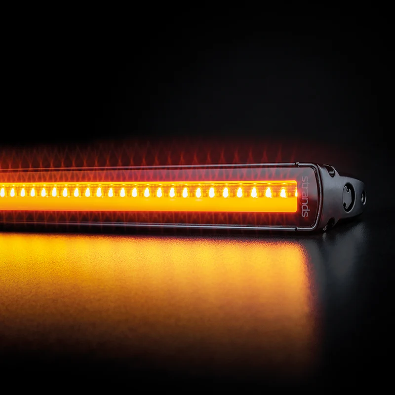 Strands Low Rider Positionsljus med hazard Warning Strobe / 10"