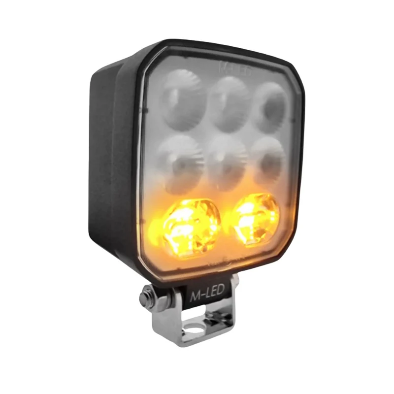Fyrkantig LED-arbetslampa med stroboskopljus