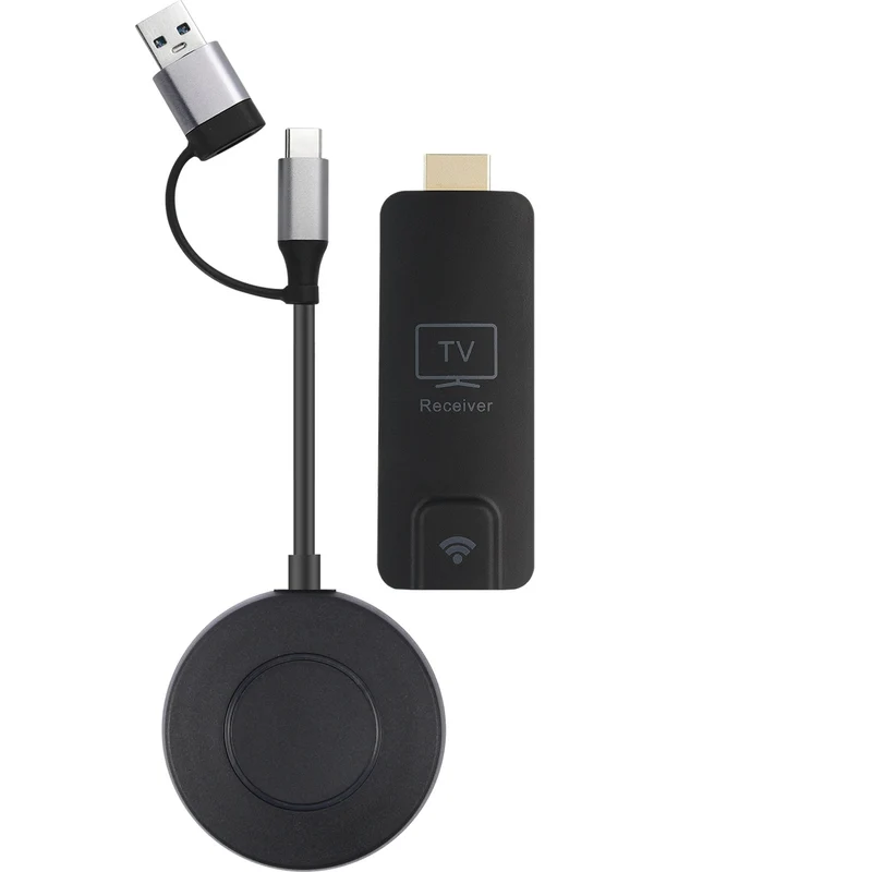 NÖRDIC Trådlös USB-C/A till HDMI Förlängare 1080P 60Hz 50m Windows, Android och iOS