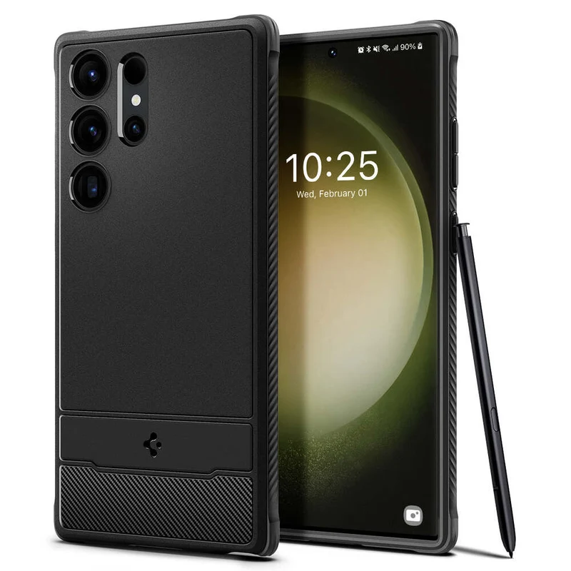 Spigen Samsung Galaxy S23 Ultra Rugged Armor Case - Black