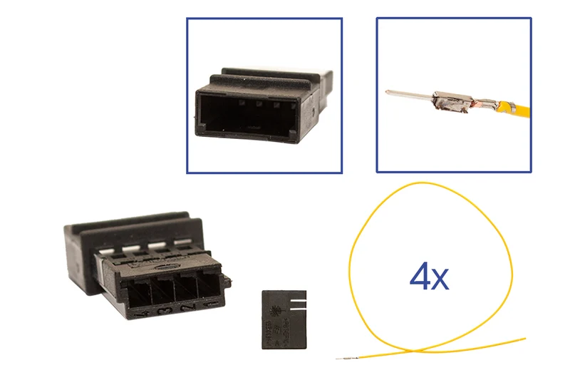 Repair kit connector 4 pin 8E0 972 643 socket housing for VW Audi Seat Skoda