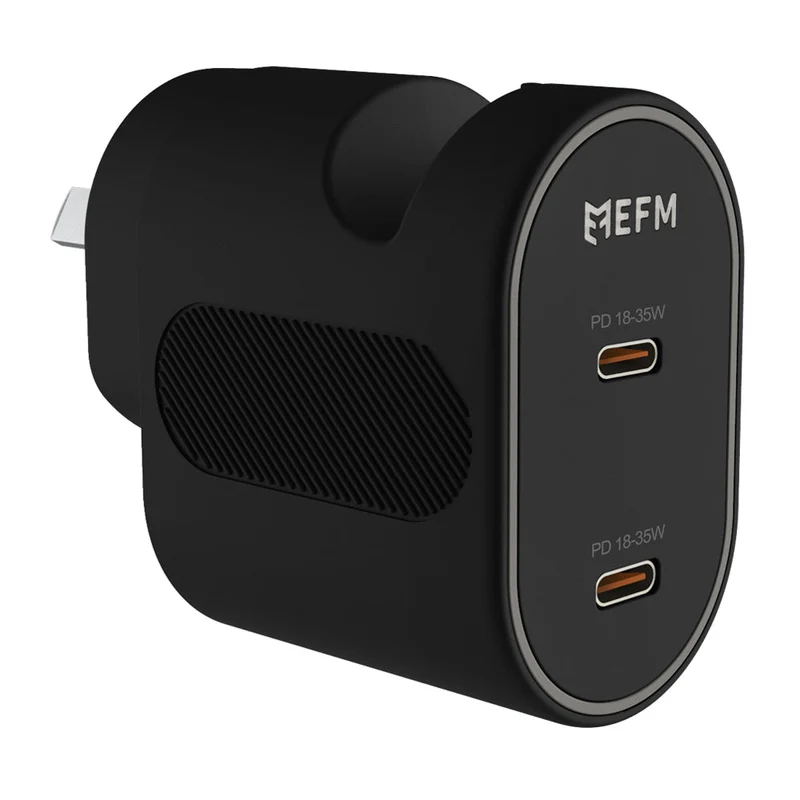 EFM 35W Dual Port Wall Charger (Black)