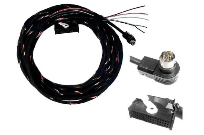 Cable set TV tuner for VW MFD, Audi RNS-D with Can
