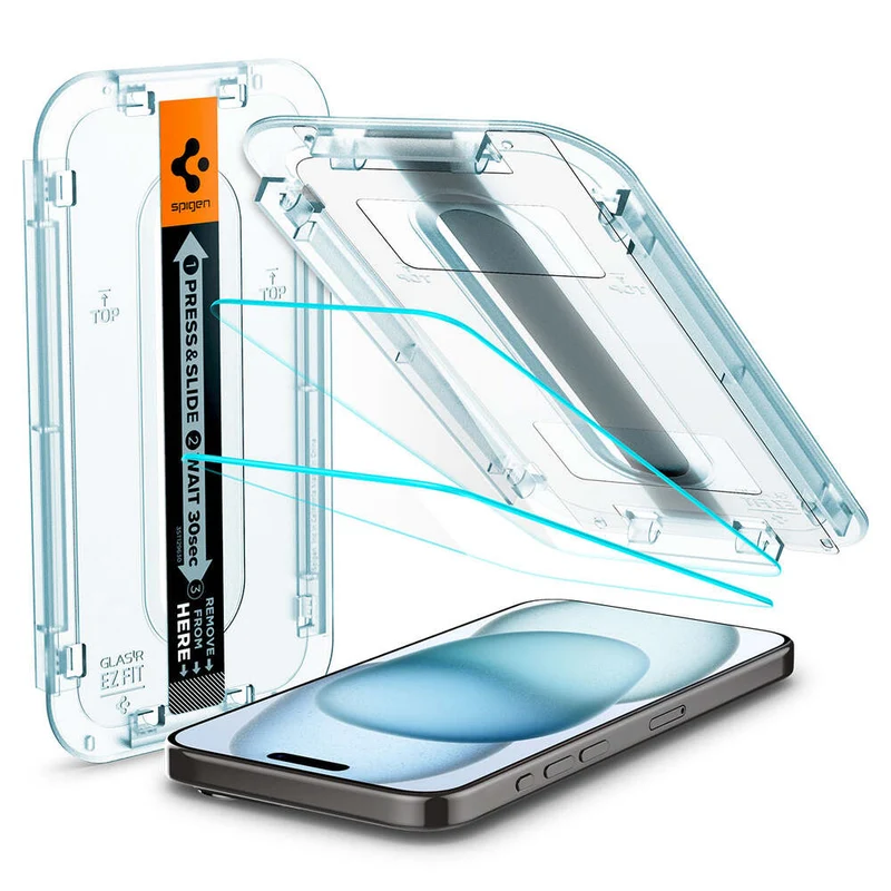 SPIGEN EZ Fit 2PCS Glass Screen Protector for iPhone 16/15 (Clear)