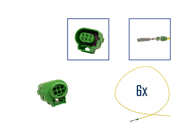 Repair kit connector 6 pin 4H0 973 713 C plug housing for VW Audi Seat Skoda