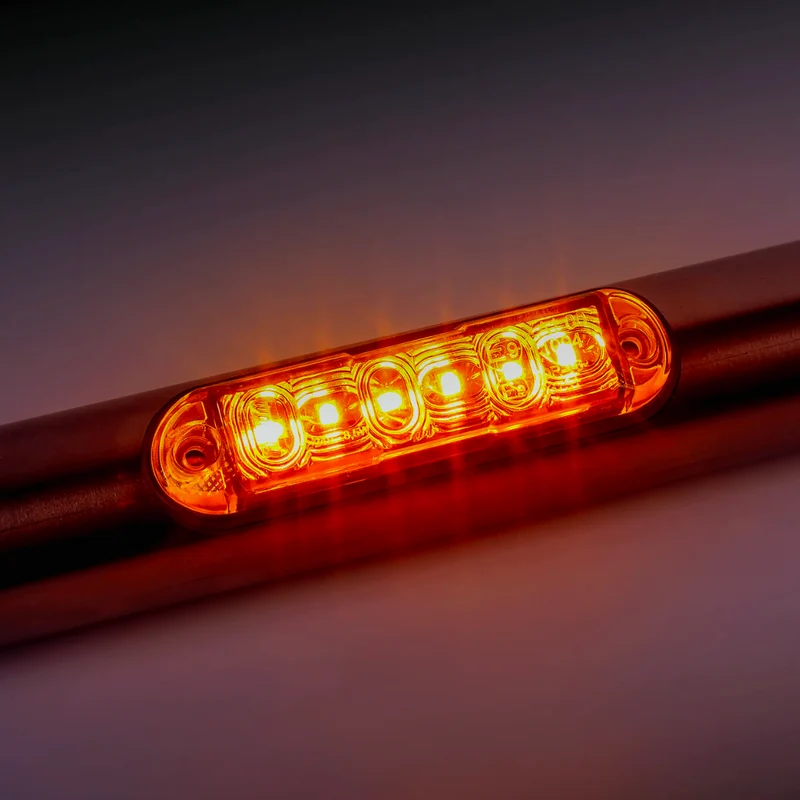Fristom Amber LED-blixtljus för montering på runda stänger