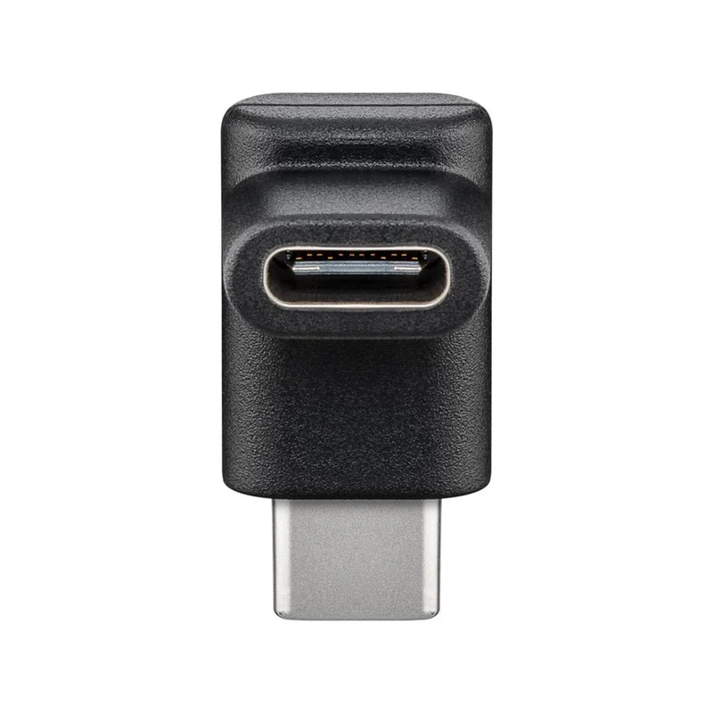 Goobay USB-C to USB-C Adapter 90 degree plug for USB-C cables - Black - Black