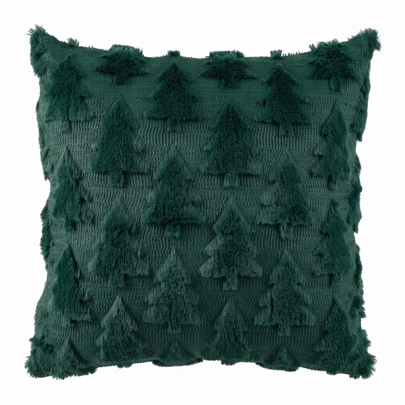 Jingle Jollys Christmas Tree Pillow Covers 2 Packs Cushion Covers Green