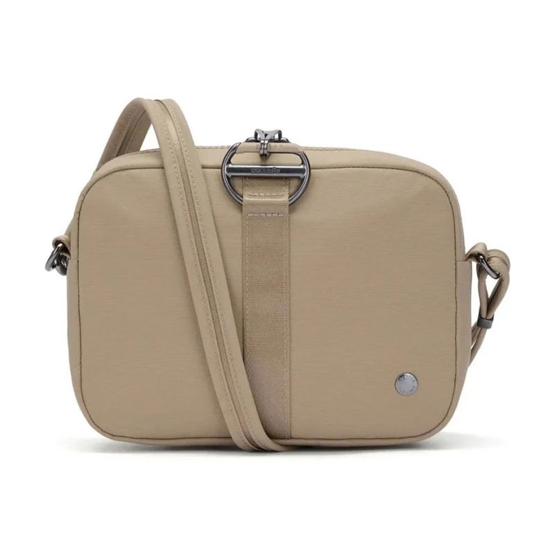 Pacsafe Citysafe CX Anti-Theft RFID Blocking Square Crossbody Bag Taupe
