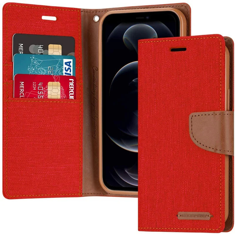 Goospery Canvas Diary for iPhone 17 Pro - Red
