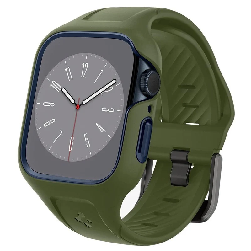 Spigen Apple Watch 9/8/7 45mm Liquid Air Pro Band Case (Moss Green)